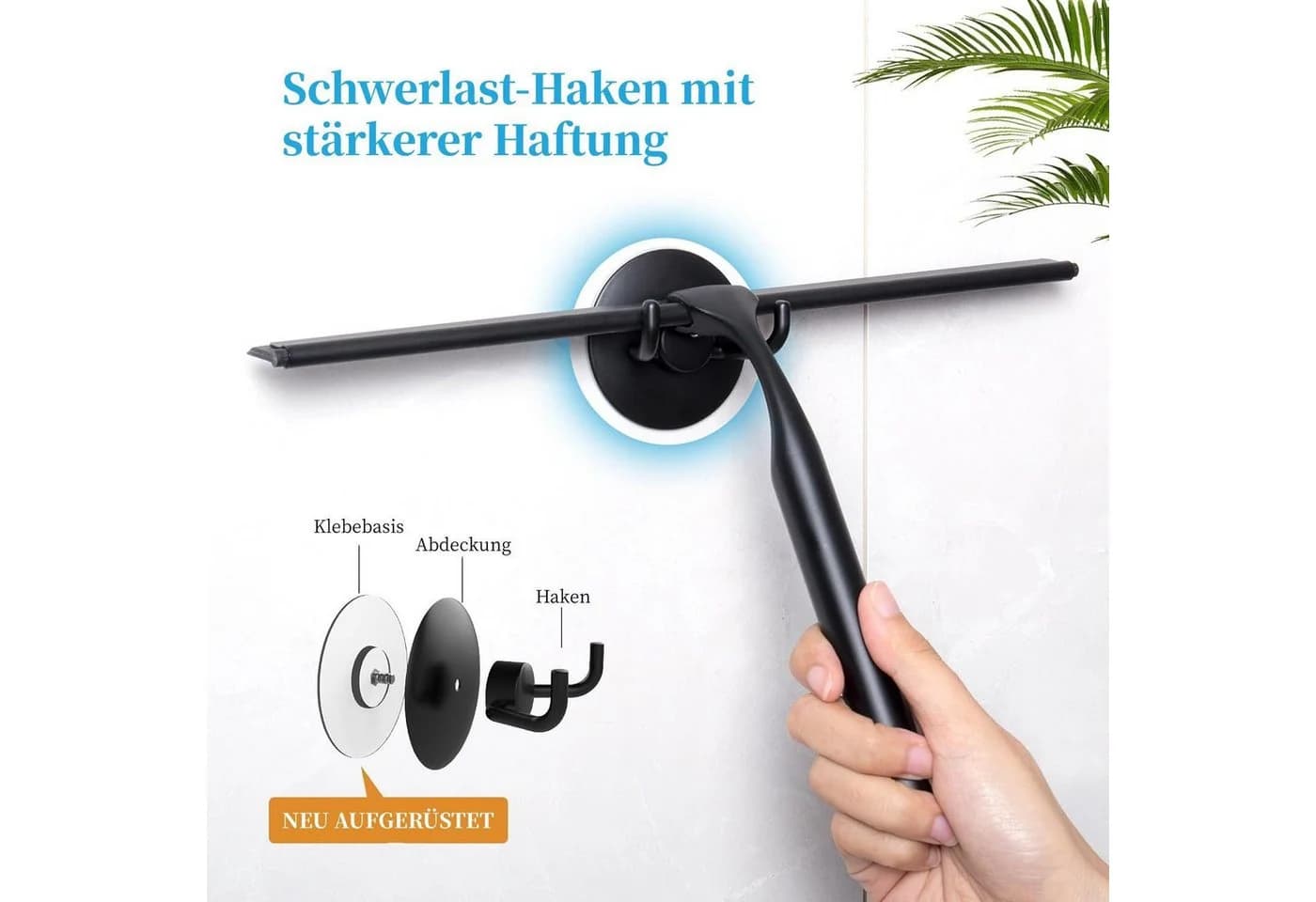 Elegear Duschabzieher Edelstahl mit Silikonklinge & rutschfestem Griff