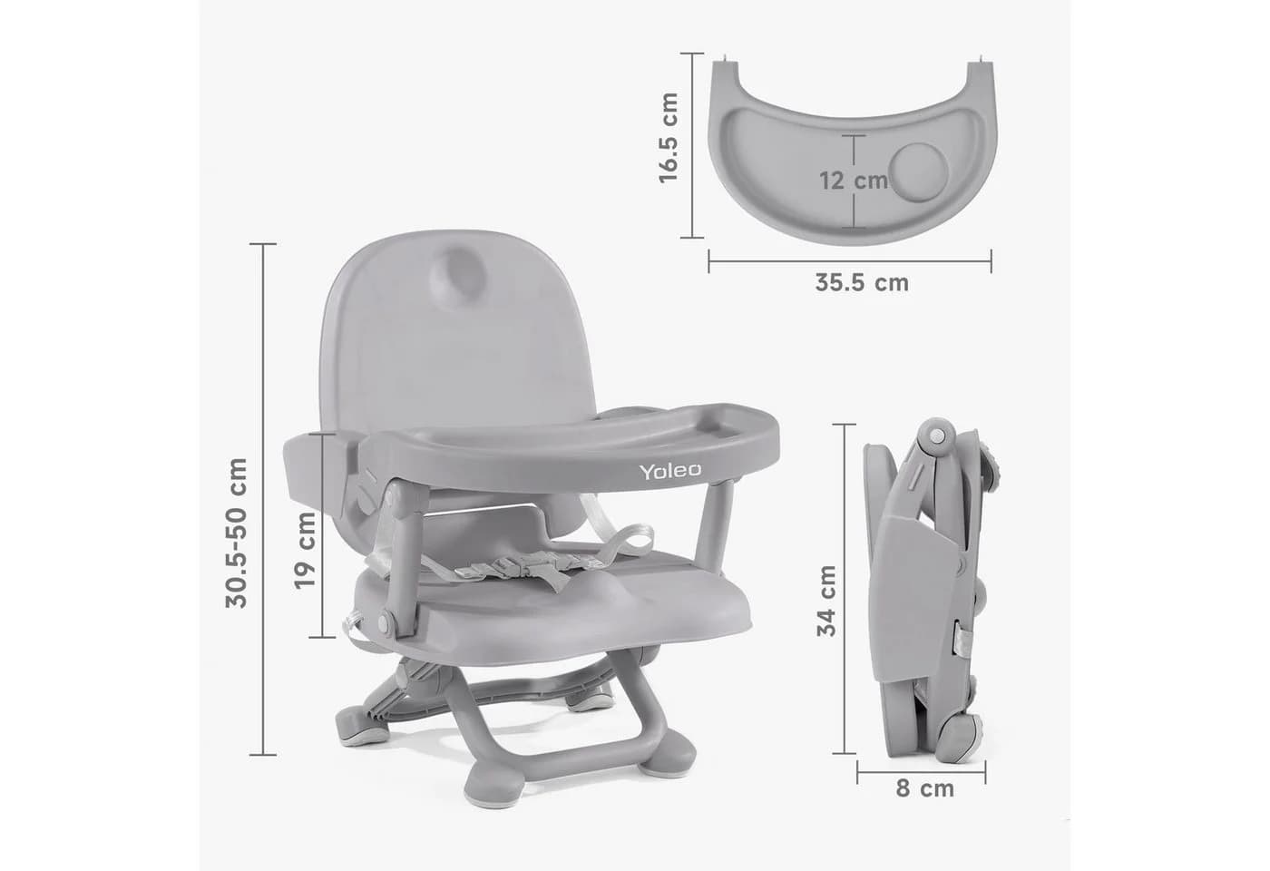 YOLEO Booster Sitzerhöhung für Babys, faltbar und tragbar für Unterwegs