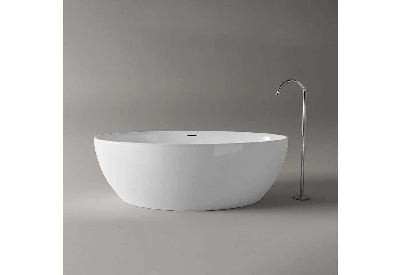 Bernstein DESTINO Freistehende Badewanne Acryl Weiß 175 x 100 cm