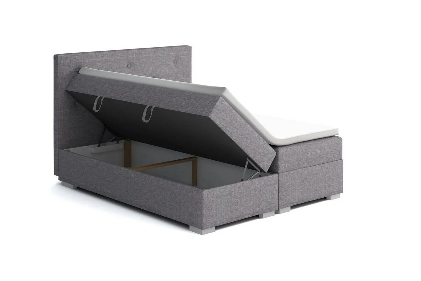 Fun Möbel Boxbett PADUA in Kunstleder mit Bettkästen und Topper