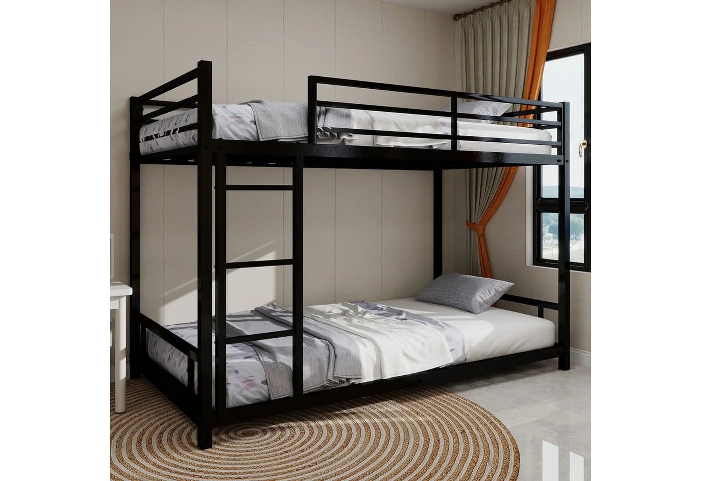 ANYSUN Etagenbett Metallbett Stockbett mit Leiter
