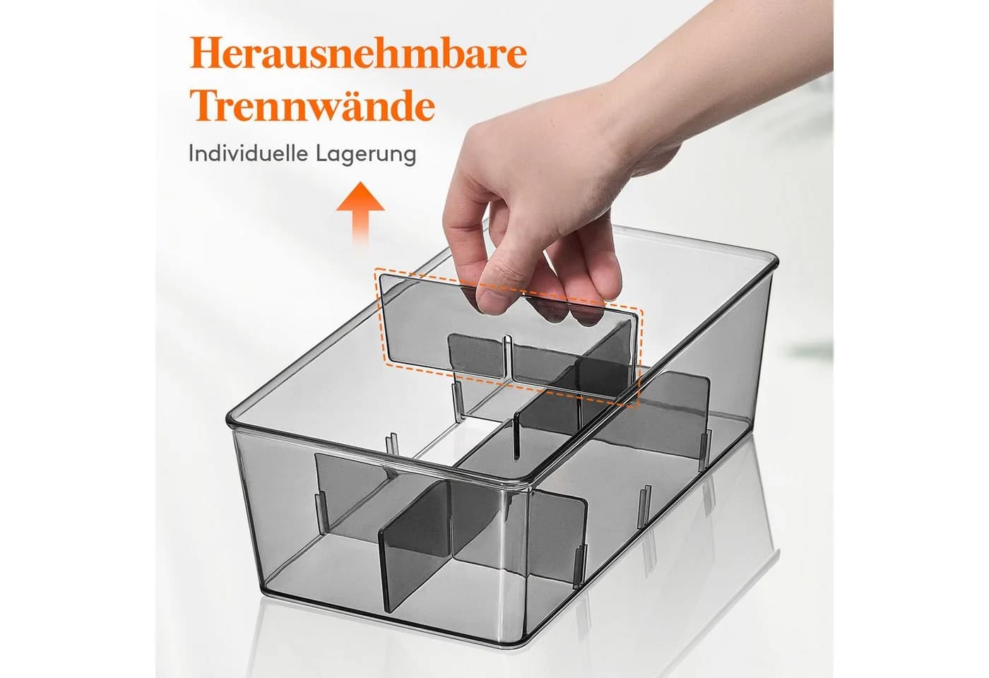 Lifewit Teebox 2er Set Stapelbar Transparent Schwarz