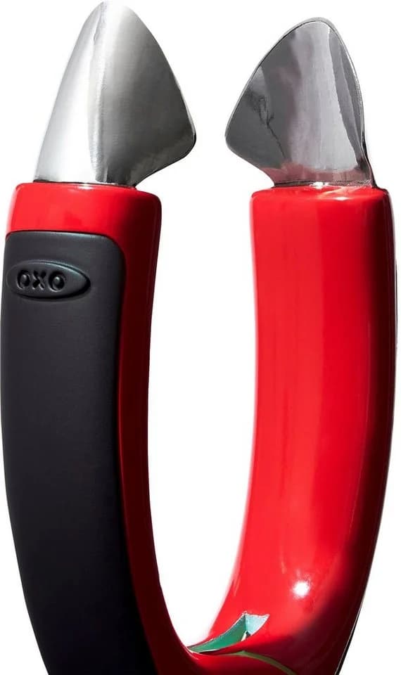 OXO GOOD GRIPS Erdbeerstrunkentferner Rot Edelstahl