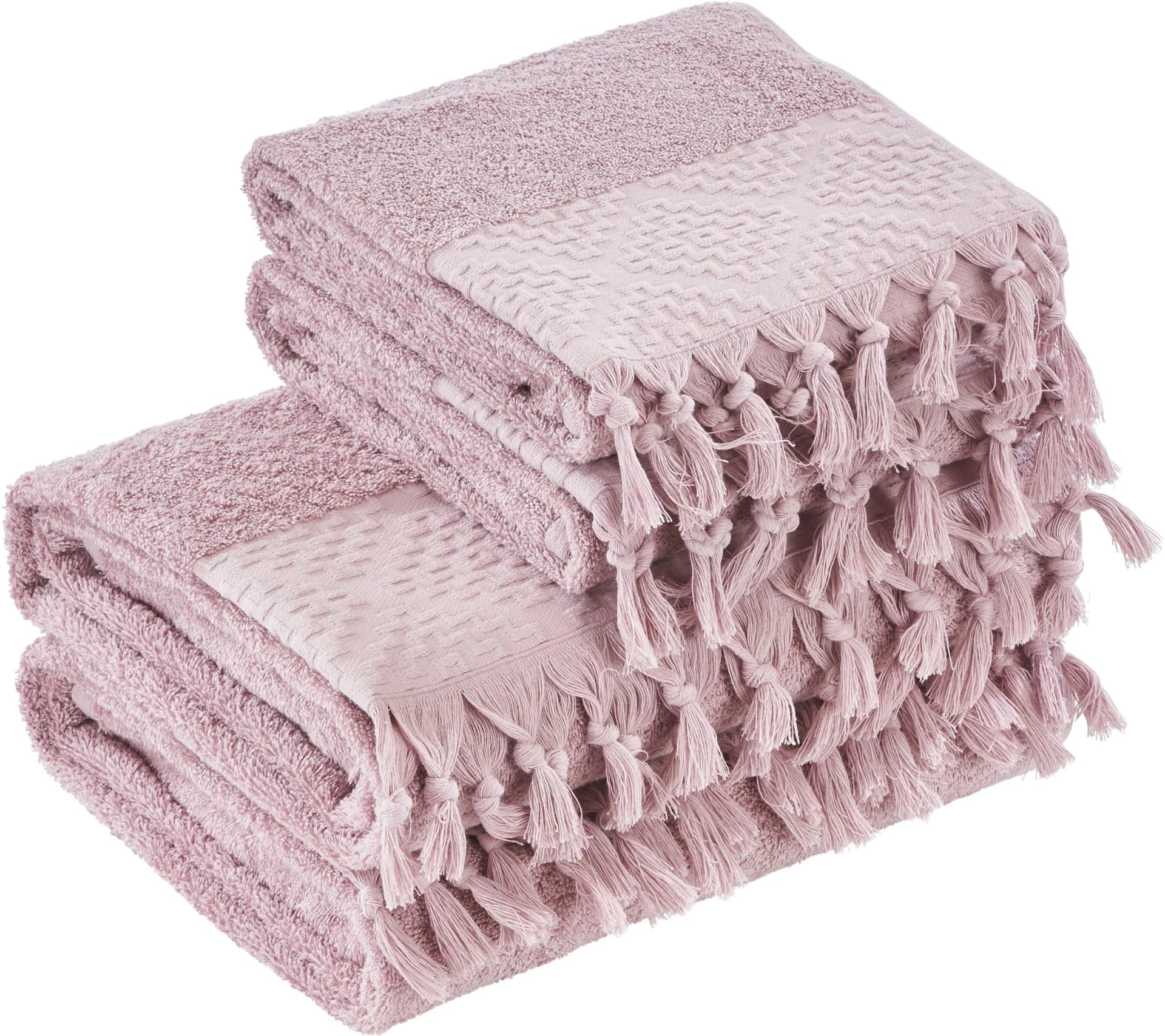 DONE. Handtuch Set Provence Bohéme Altrosa 4-tlg. Walkfrottier