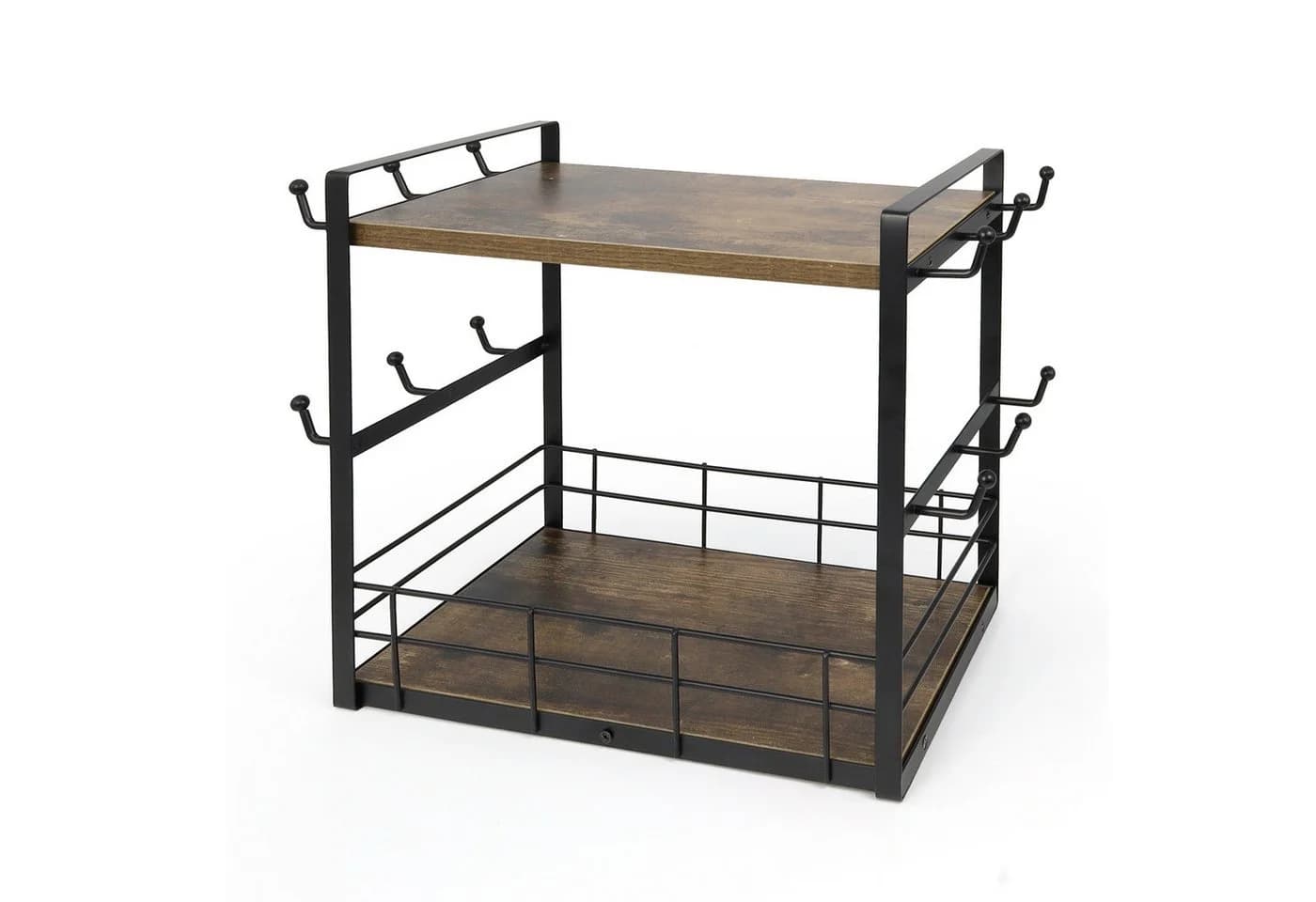BlingBin Küchenregal Küchentisch-Organizer 2 Etagen Tassenhalter Stand für Arbeitsplatte
