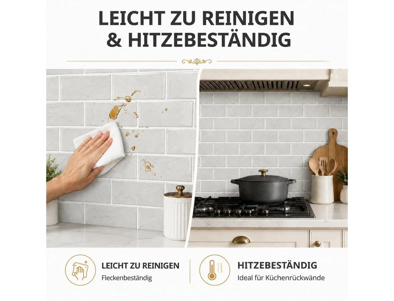 BlingBin Fliesenaufkleber Mosaik Selbstklebend Grau/Schwarz