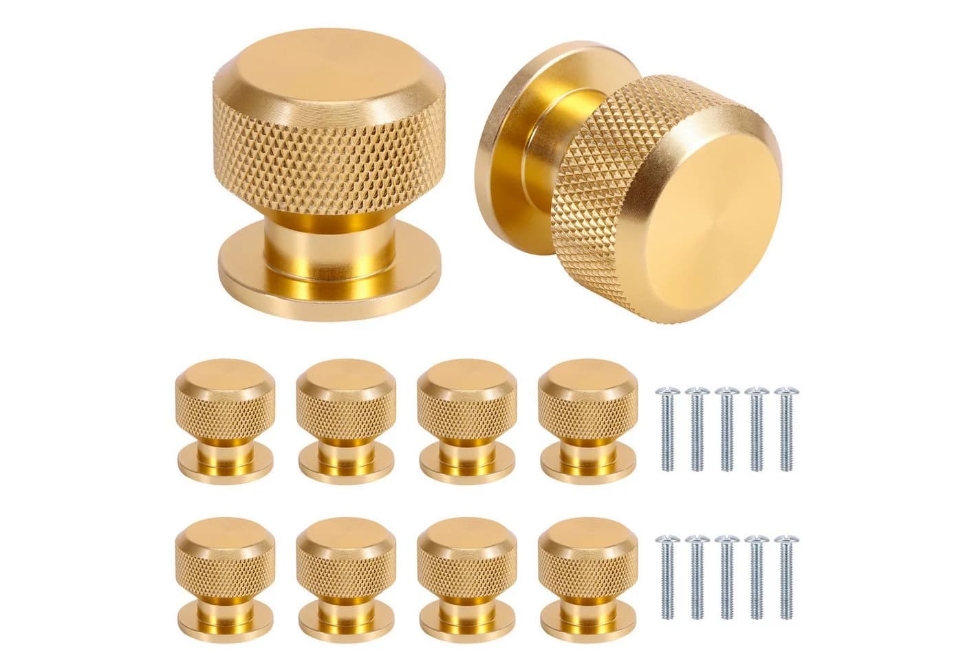 BlingBin Möbelknopf 10er Set Gold Aluminiumlegierung Vintage