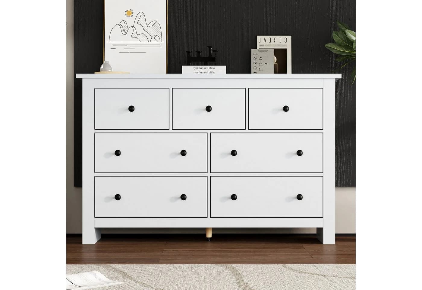 KLAM HOME Sideboard Weiß Modern