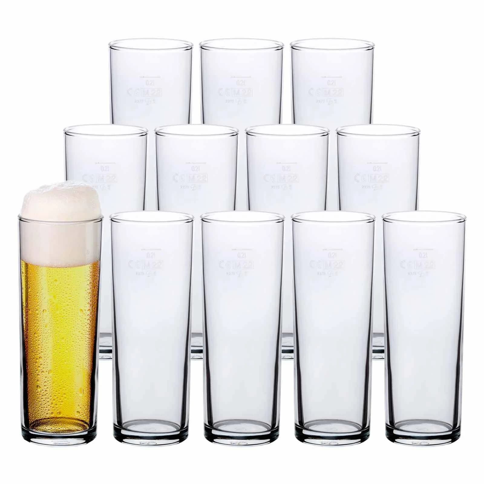 Van Well Kölschglas 0,2l geeicht 12er Set transparent Glas