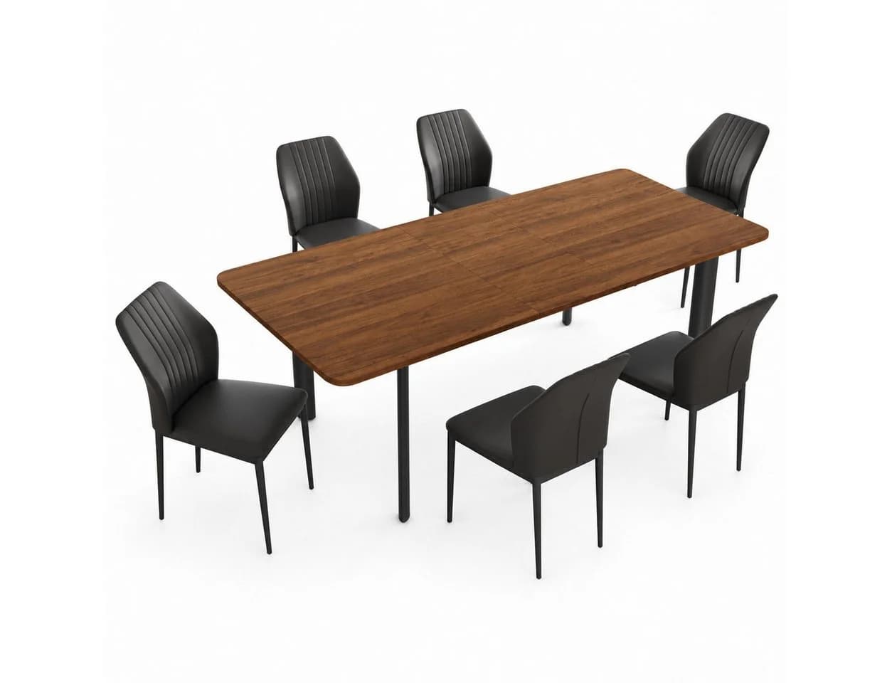 Jiexi Essgruppe Ausziehbar 160-200cm mit 6 Stühlen