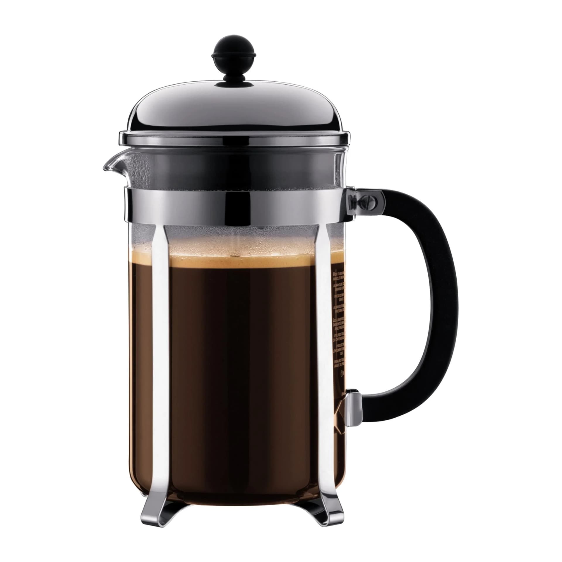 Bodum CHAMBORD French-Press-Kaffeebereiter 1,50 Liter Schwarz
