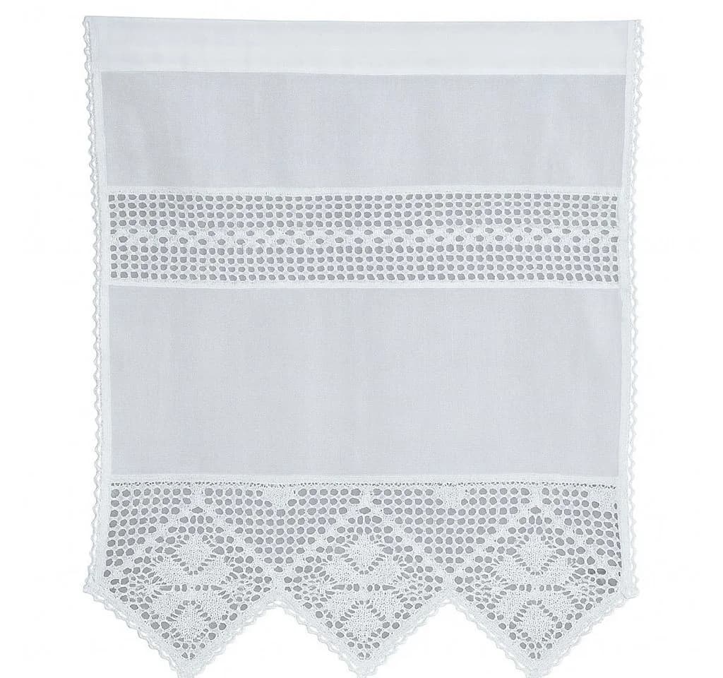 HOSSNER - ART OF HOME DECO Scheibengardine 50x60 cm Baumwolle Vintage