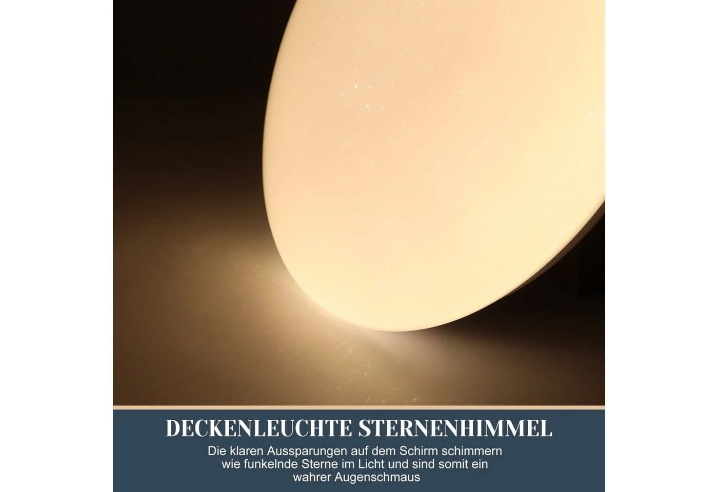 Nettlife LED Deckenleuchte Sternenhimmel Weiß 12W Warmweiß