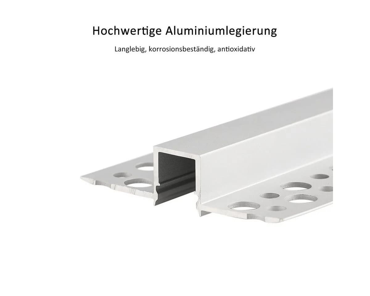 WILGOON LED-Stripe-Profil 2x Aluminium Profil 1 Meter