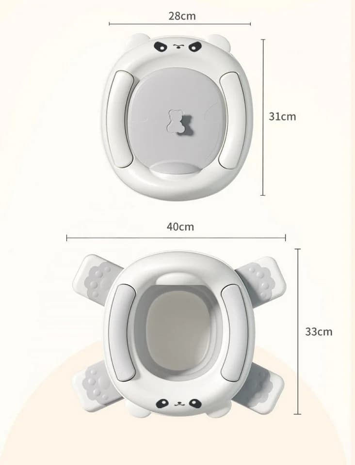 P & K Tragbarer Toilettensitz Grau Faltbar Reise-Toilette