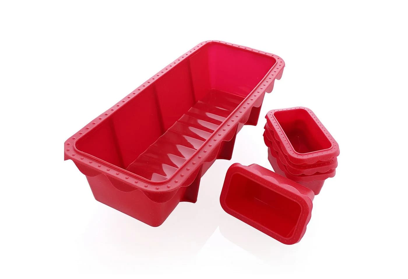 Coolinato Silikon Kastenform Set 5tlg. Rot