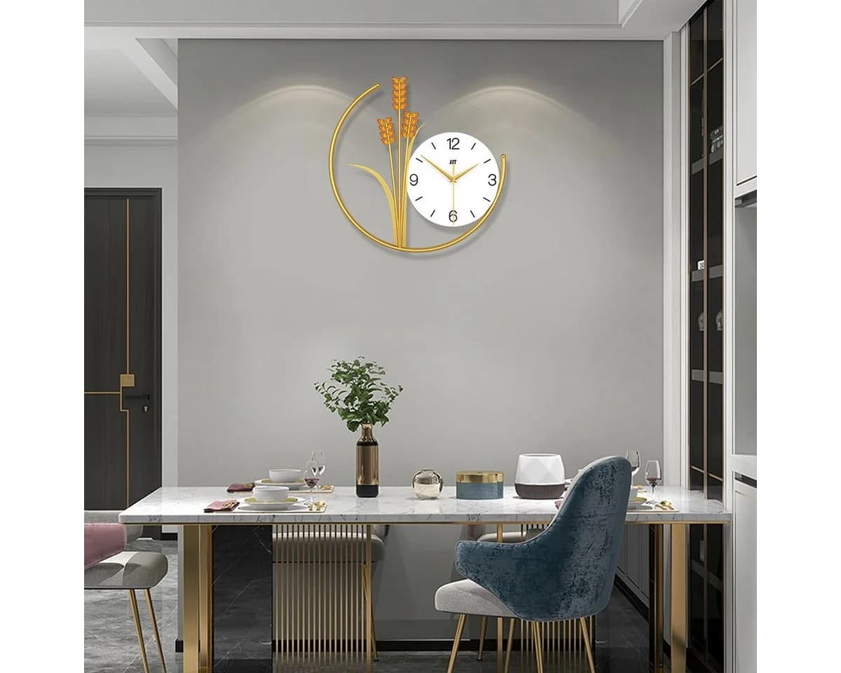 MOPUEA Wanduhr Weizen Design 40x40 cm