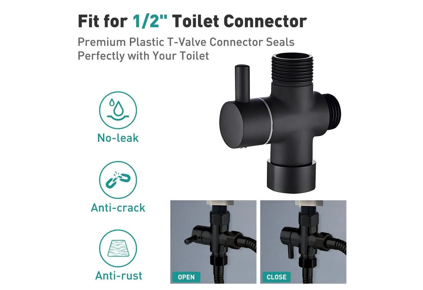 MOPUEA Bidetarmatur Handbrause Bidet Sprayer Mit Halter Wassermenge einstellbar Edelstahl