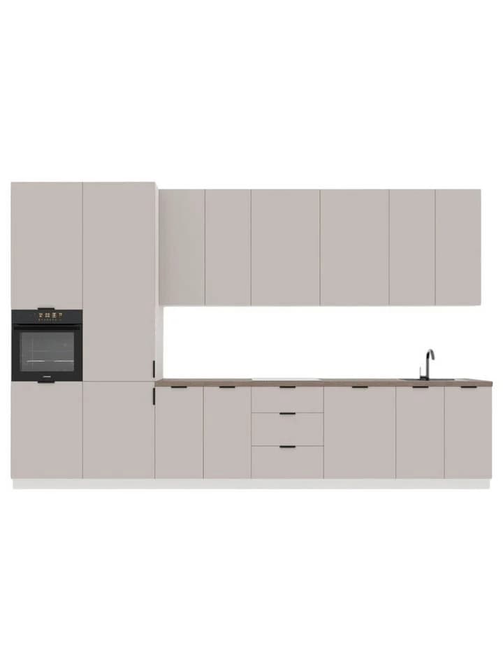 ROYAL24_MARKT Küchenzeile K58-G400 L Weiß/Beige Modern