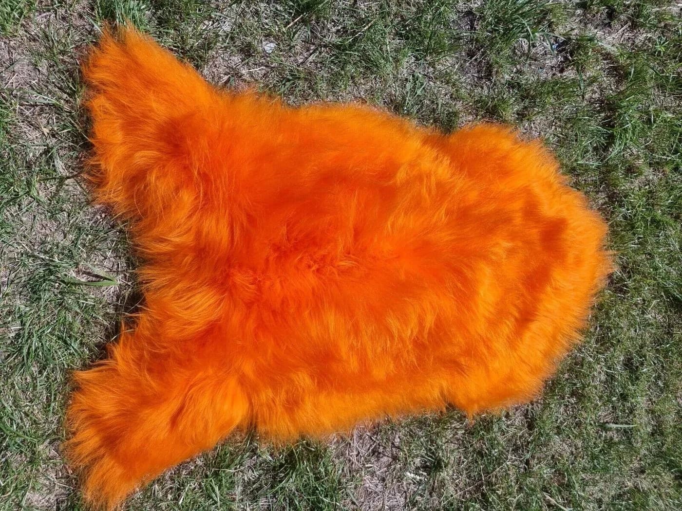Provellus Fellteppich Premium Island Lammfell Orange Rund