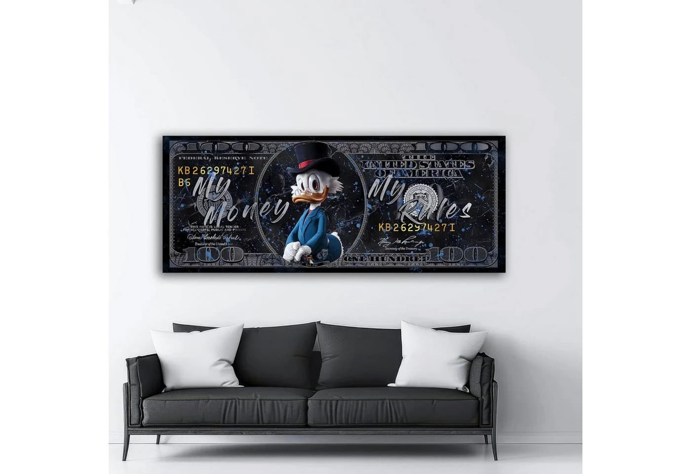 Artedinoi Leinwandbild Pop Art Comic Duck Dollar XL