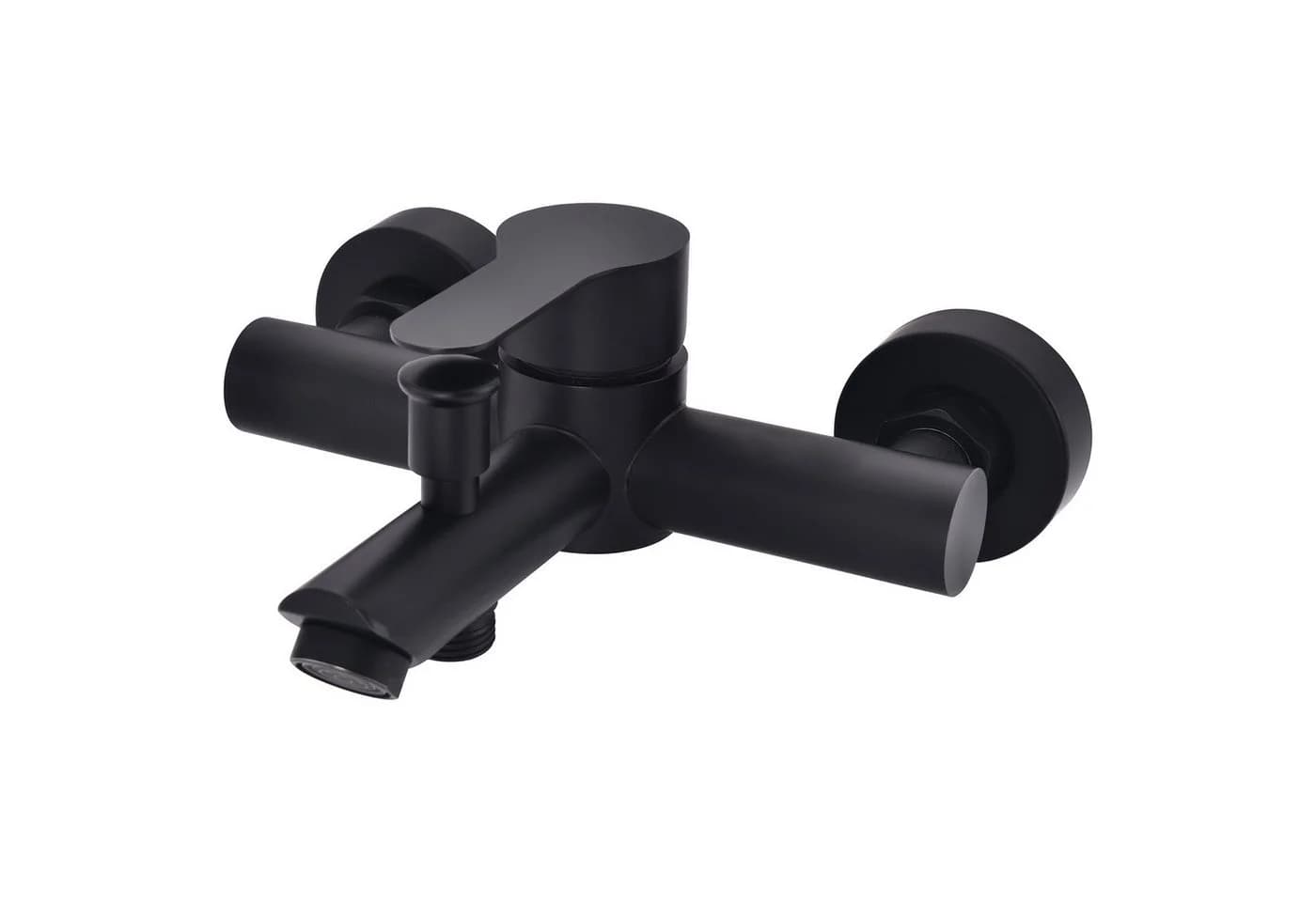 HOMELIVE Badewannenarmatur Schwarz Wandarmatur mit Umsteller