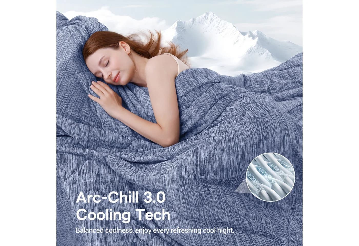 Elegear Sommerbettdecke Kühldecke Arc-Chill 3.0 Blau
