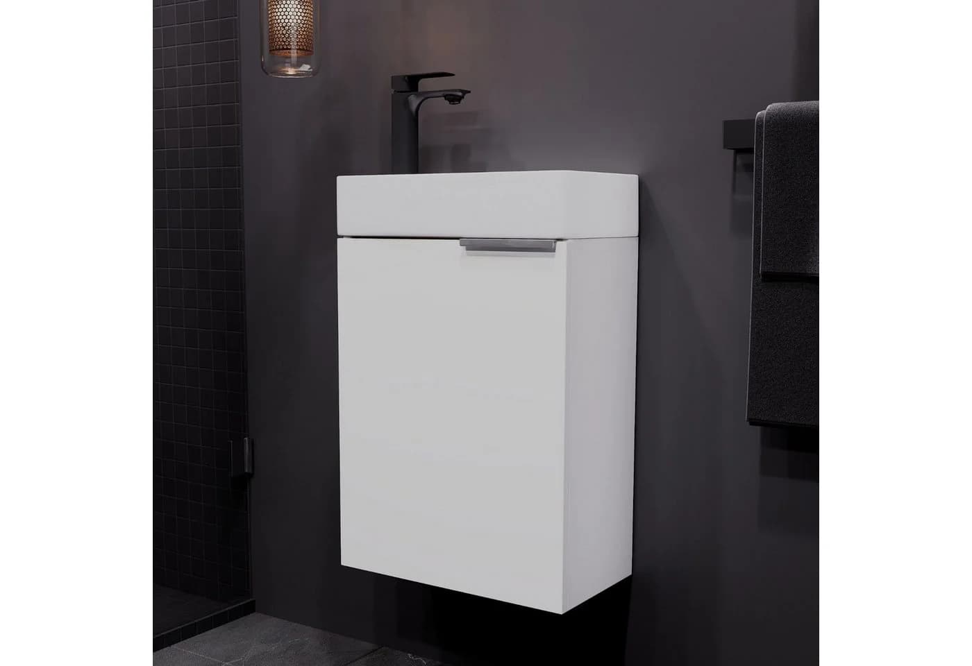 Planetmöbel Waschtisch-Set Compact mit Unterschrank und Armatur