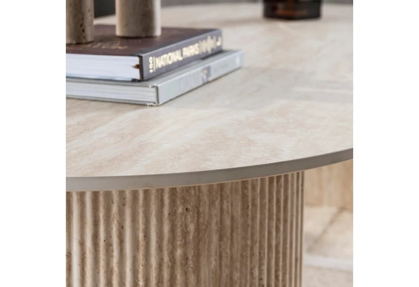 alesvelt Couchtisch SIENNA TRAVERTINO Lowboard-Tisch 135x70x35cm