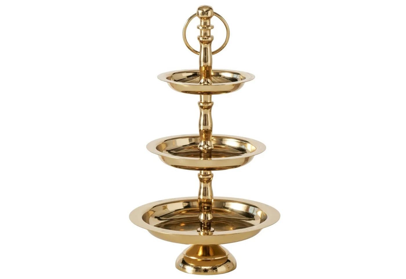 BOLTZE Etagere Maravelle 3-stufig Gold Metall Deko
