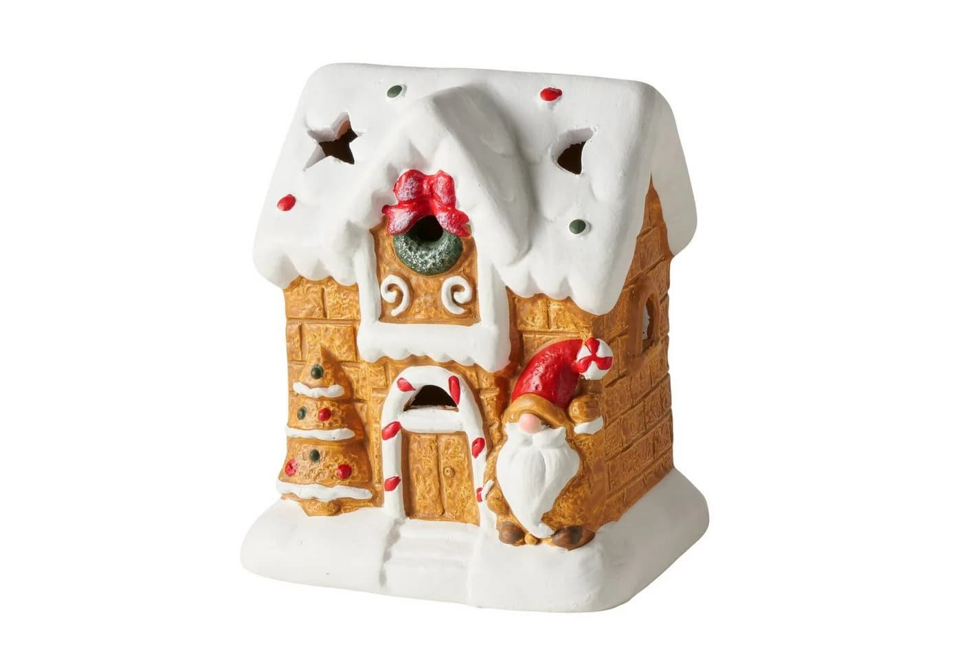 BOLTZE GRUPPE Weihnachtsdorf Lebkuchenhaus 2er Set mit LED Licht