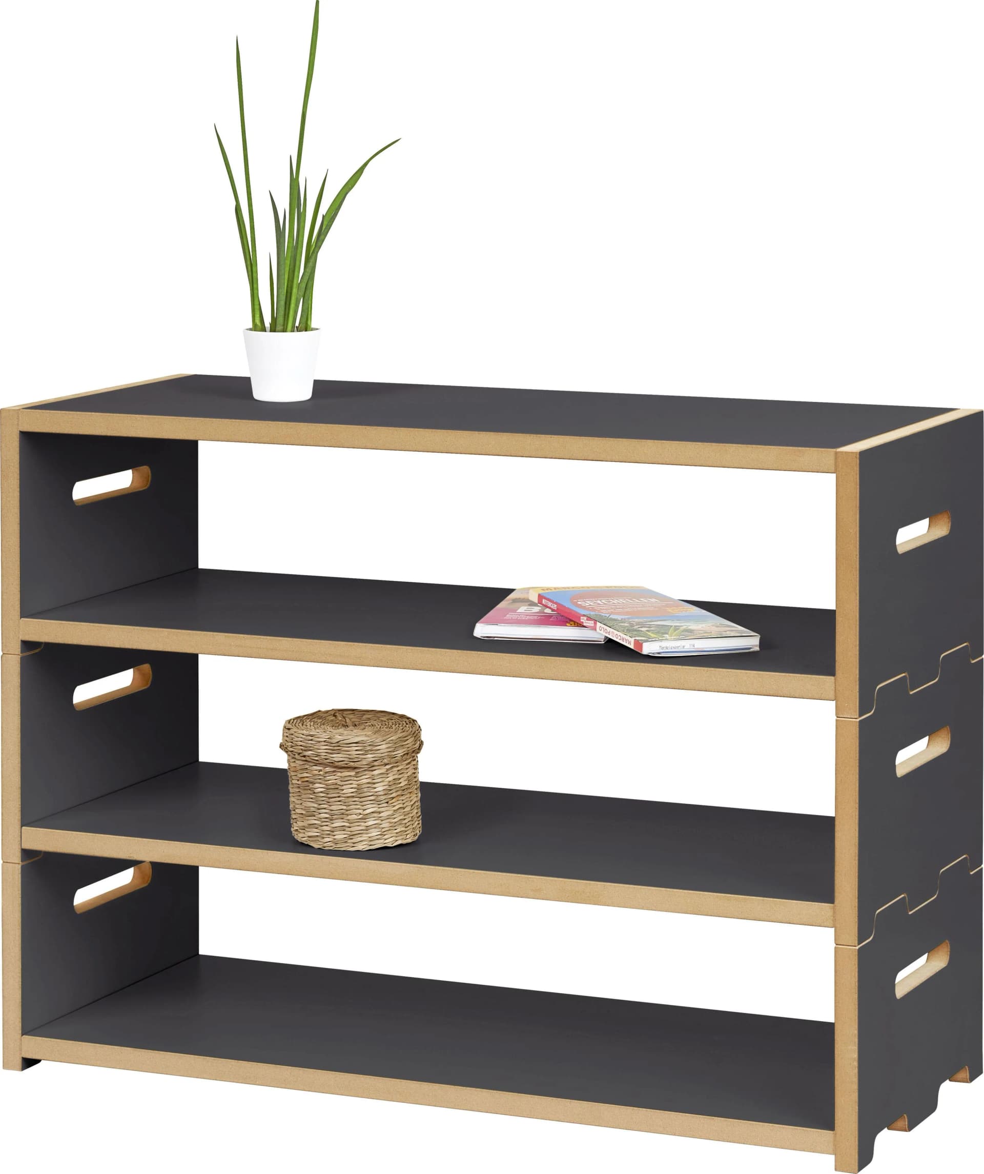 Mehrzweckregal TOJO "hochstapler" Anthrazit MDF