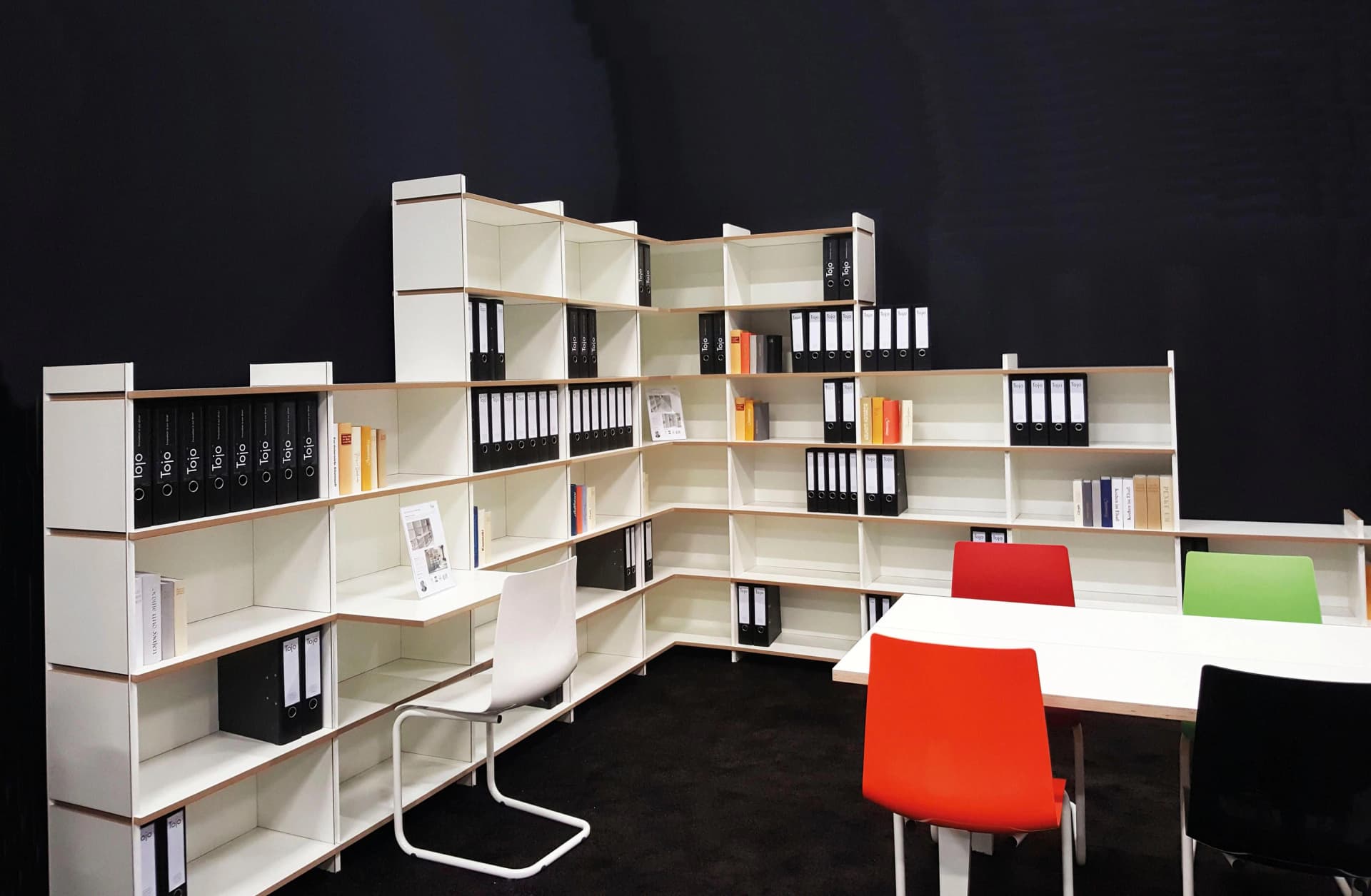 TOJO Mehrzweckregal Weiß Modular MDF Schreibboden