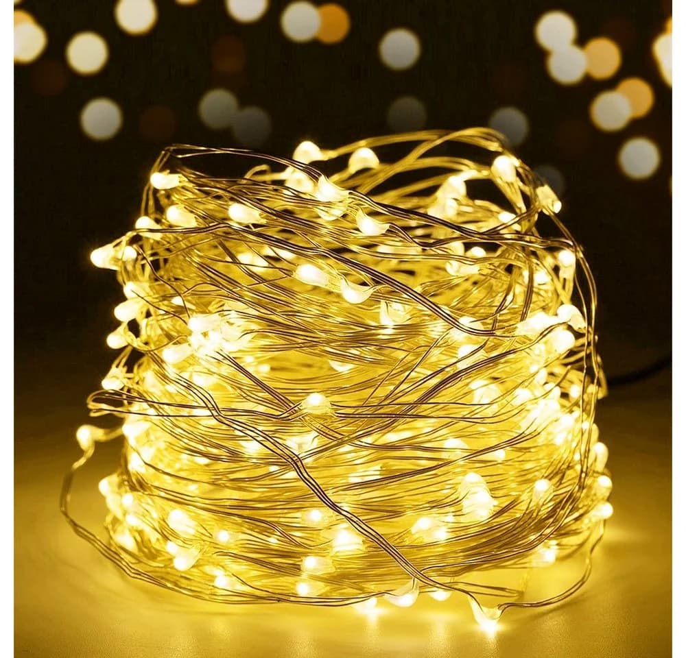 Salcar LED-Lichterkette 10m Outdoor Indoor USB Kupferdraht Weihnachtsdeko
