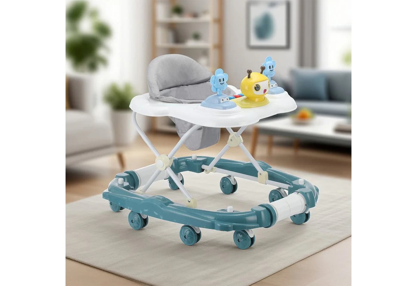 oyajia Lauflernhilfe Babywalker Höhenverstellbar mit Spielcenter und Musik