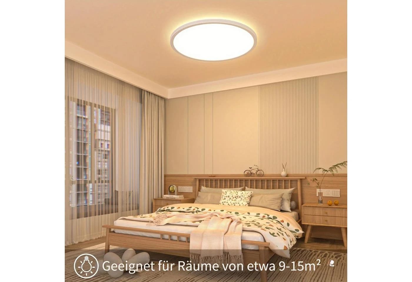 STANBOW Deckenleuchte LED Deckenleuchte Rund Decke Lampe Modern Schlicht Weiß Ultra Dünn
