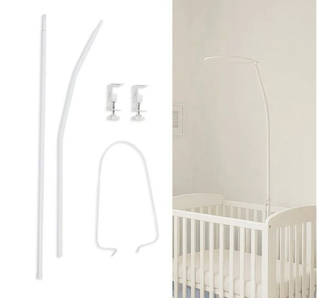 Baby Fancyroom Himmelstange Kinderbett Weiß Metall