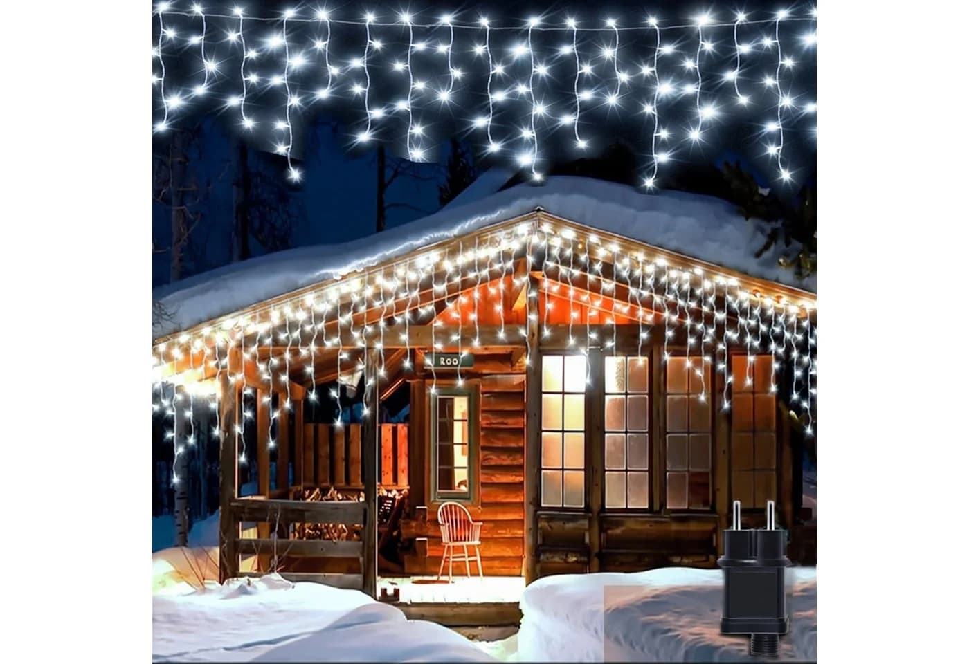 oyajia LED Eiszapfen Lichterkette 5-15m IP65 Timer Memory