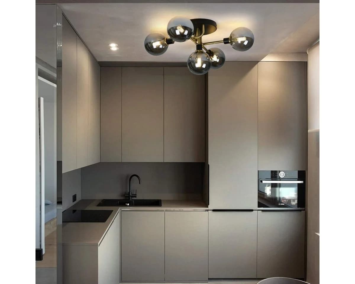 ZMH Deckenleuchte Glas Kugel Wohnzimmerlampe LED wechselbar Warmweiß