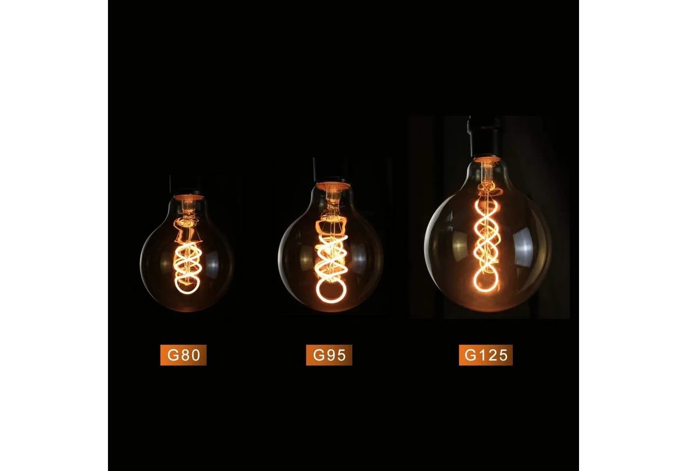 ZMH LED-Leuchtmittel LED Edison Glühlampe G125 Retro Warmweiß E27