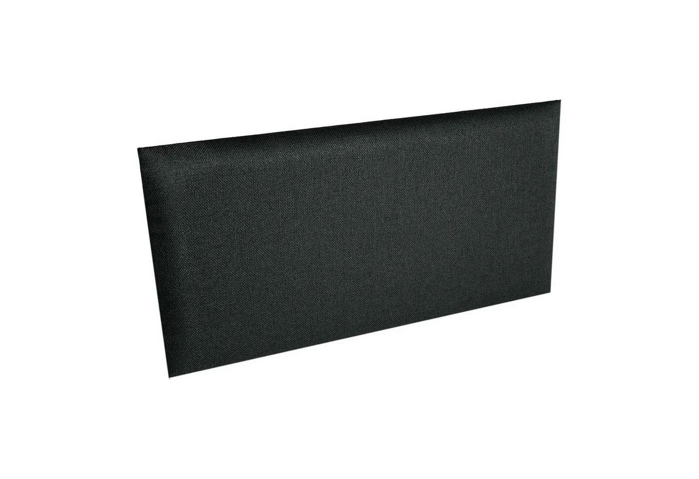 Mejale Wandpolster Kopfteil Wandpaneel 60x30cm Leinen Anthrazitgrau