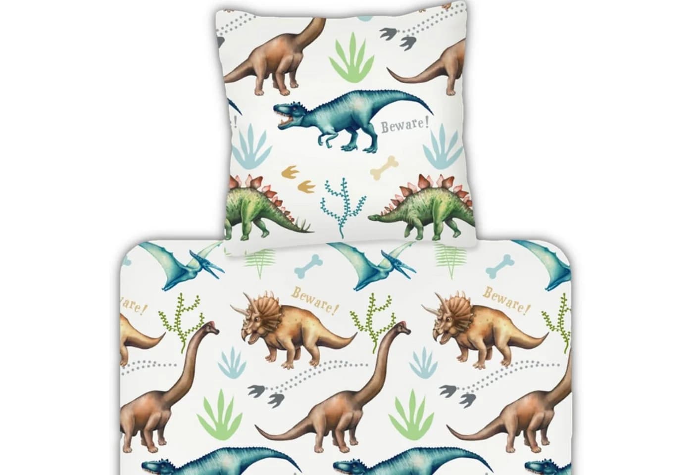 ESPiCO Kinderbettwäsche Dinos Renforcé 2-teilig Bunt