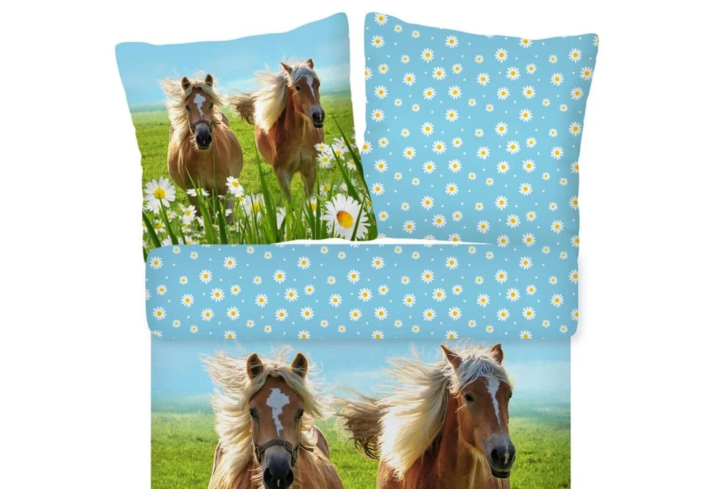 ESPiCO Kinderbettwäsche Pferde Trendy Bedding Renforcé 2-teilig Tiermotiv Haflinger