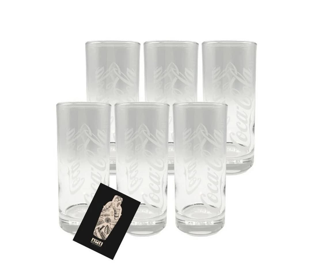 Mixcompany Gläser-Set Coca-Cola 6er-Set 0,3L Glas Transparent