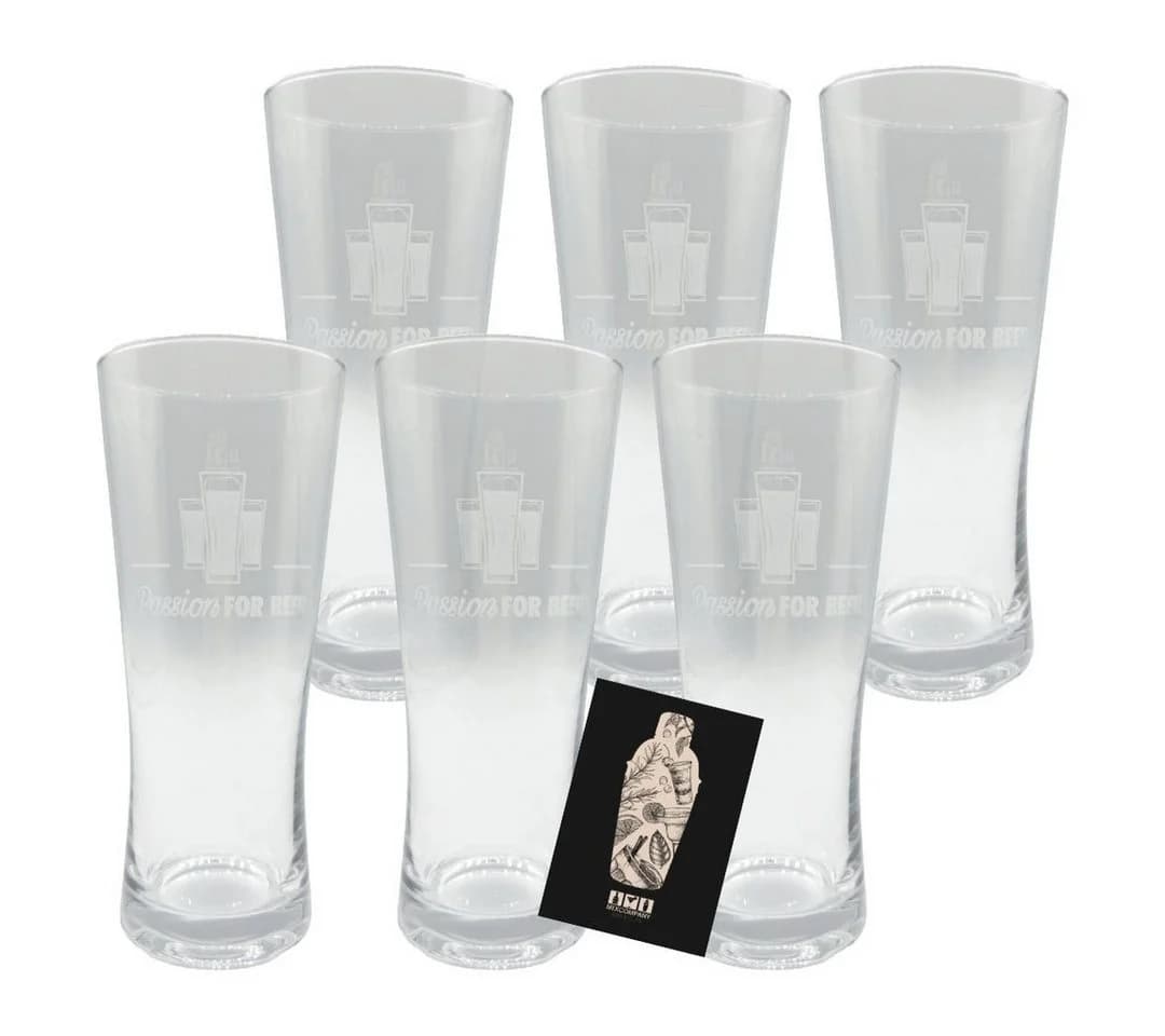 Mixcompany Bierglas Set 6-teilig Passion for Beer 0,3L