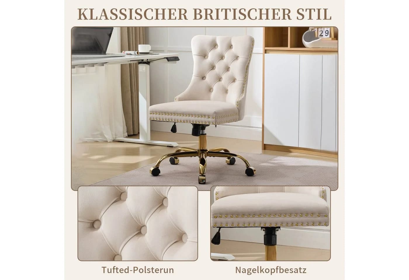 Vintage Bürostuhl im britischen Stil