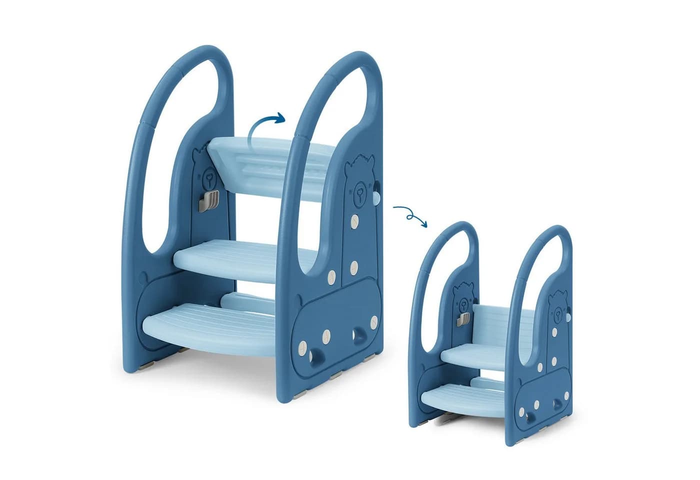 OUNUO Kinderhocker Kind-Tritthocker Kunststoff 3 Stufen