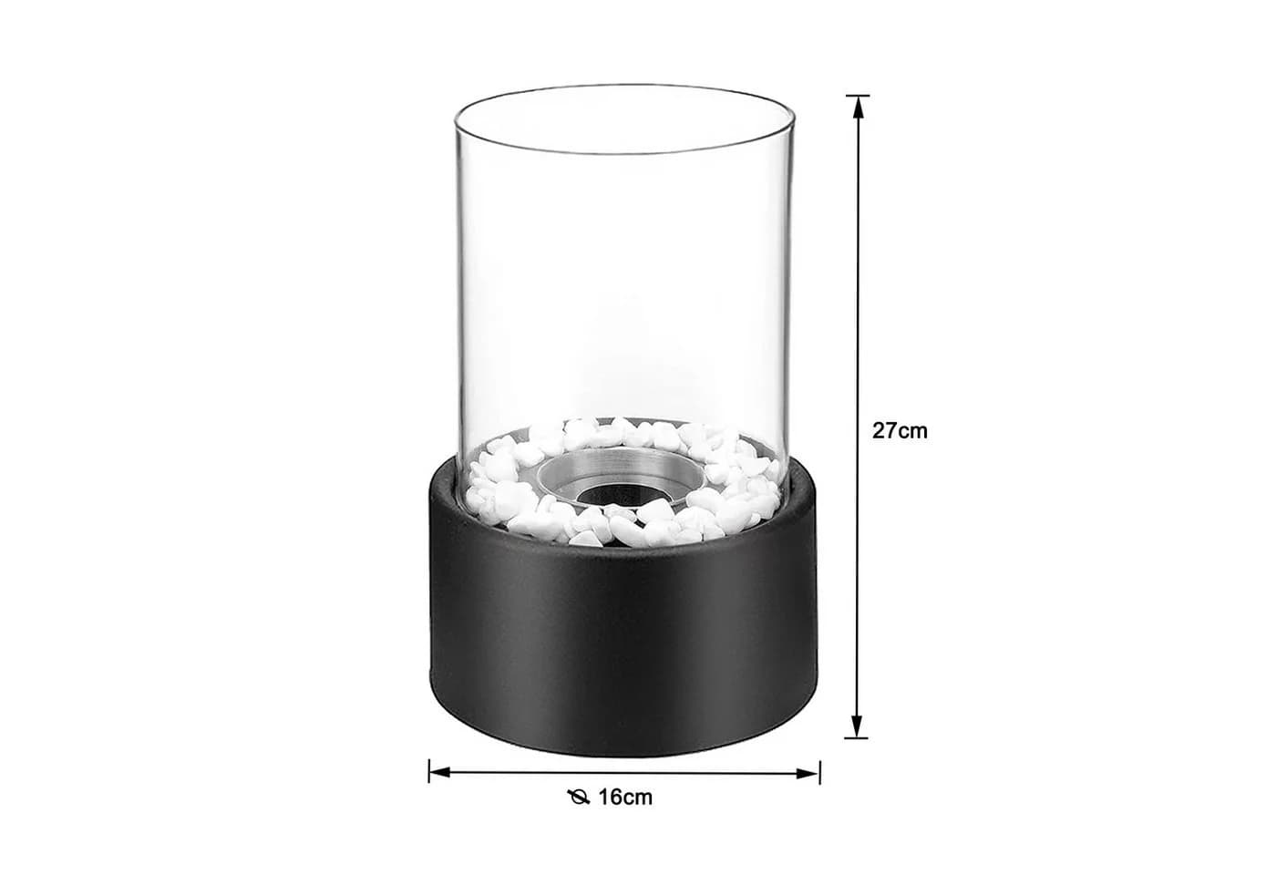 FIVMEN Tischfeuer Bioethanol Kamin Schwarz Tragbar Indoor Outdoor