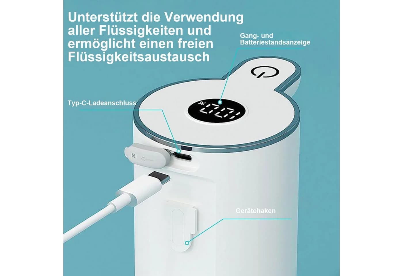 AIMAX Seifenspender Automatisch 380ml USB-Wiederaufladbar IPX5
