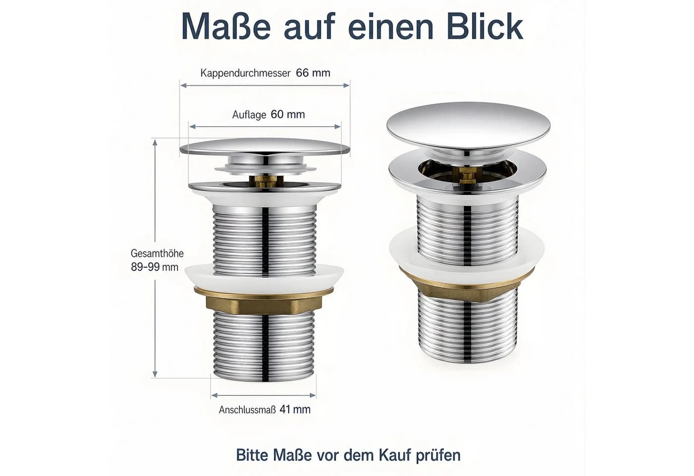SURFOU Edelstahl Pop-up Ablaufventil für Waschbecken
